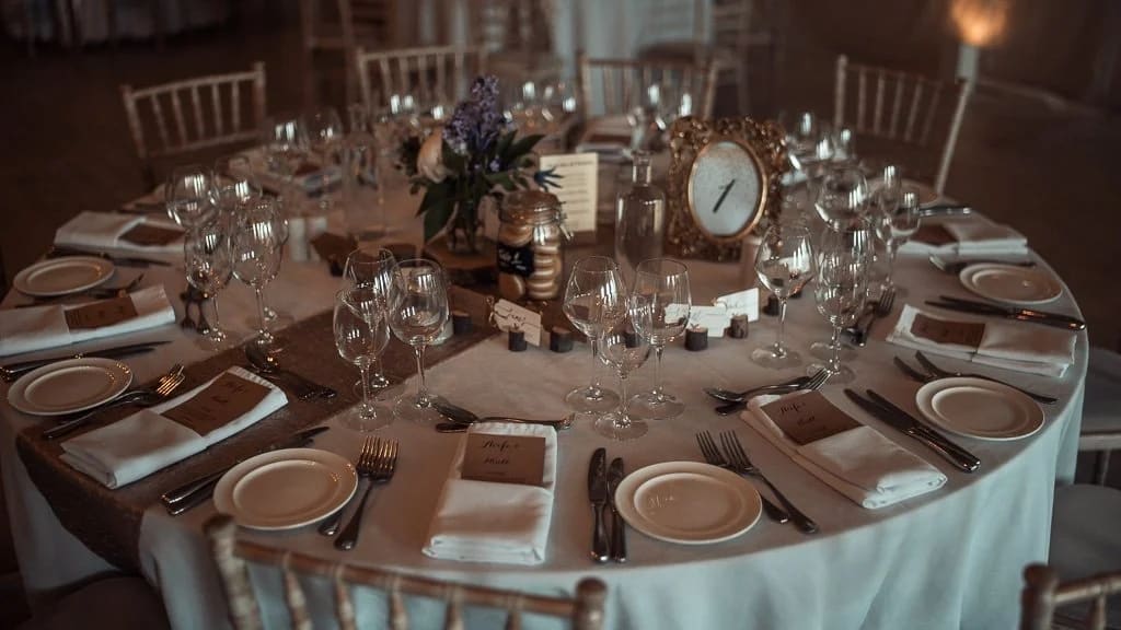 wedding room layout at horetown house